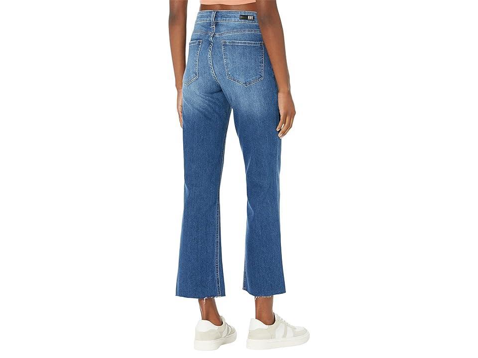 KUT from the Kloth Kelsey High Rise Flare-Inset Leg Fab Ab Technology Stretch Denim Jeans Product Image