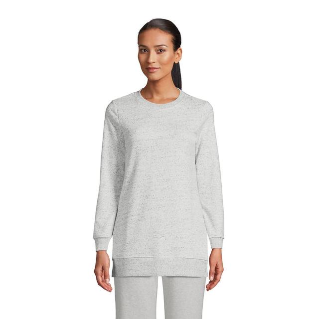 Petite Lands End Serious Sweats Crewneck Sweatshirt Tunic, Womens Product Image