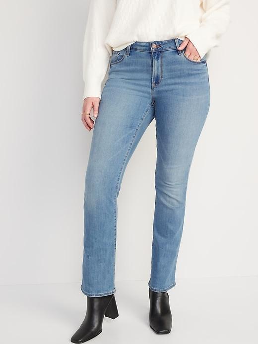 Mid-Rise Kicker Boot-Cut Jeans Product Image