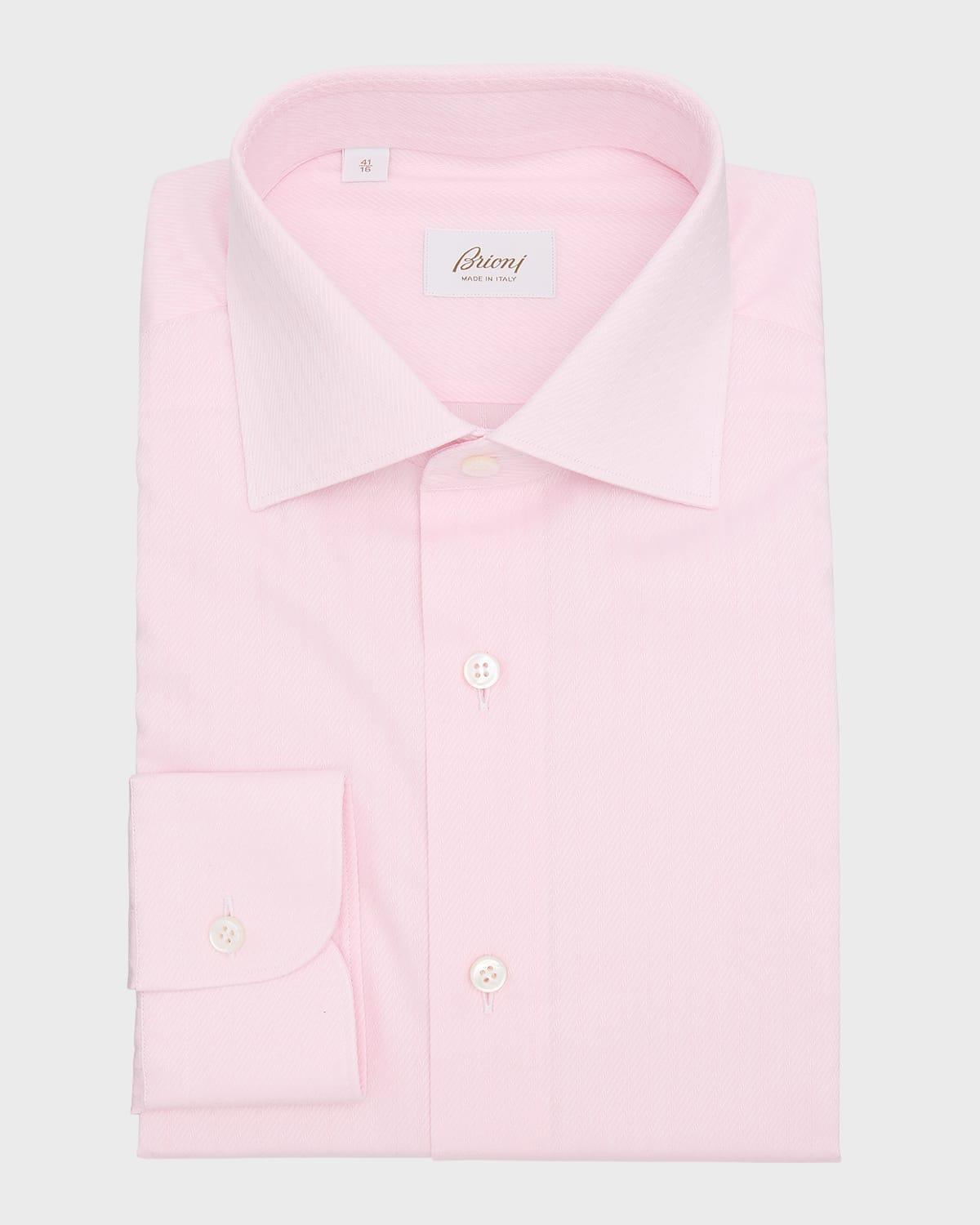 Mens Cotton Herringbone Dress Shirt Product Image