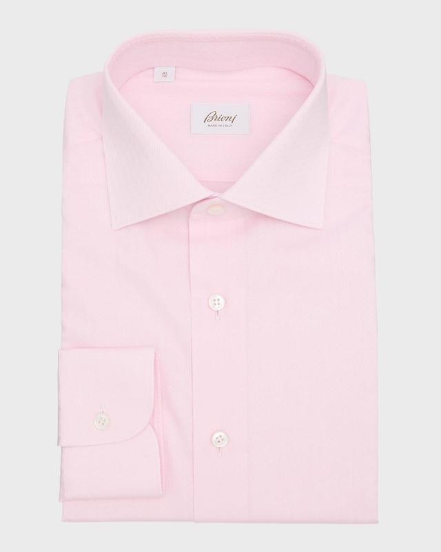 Mens Cotton Herringbone Dress Shirt Product Image