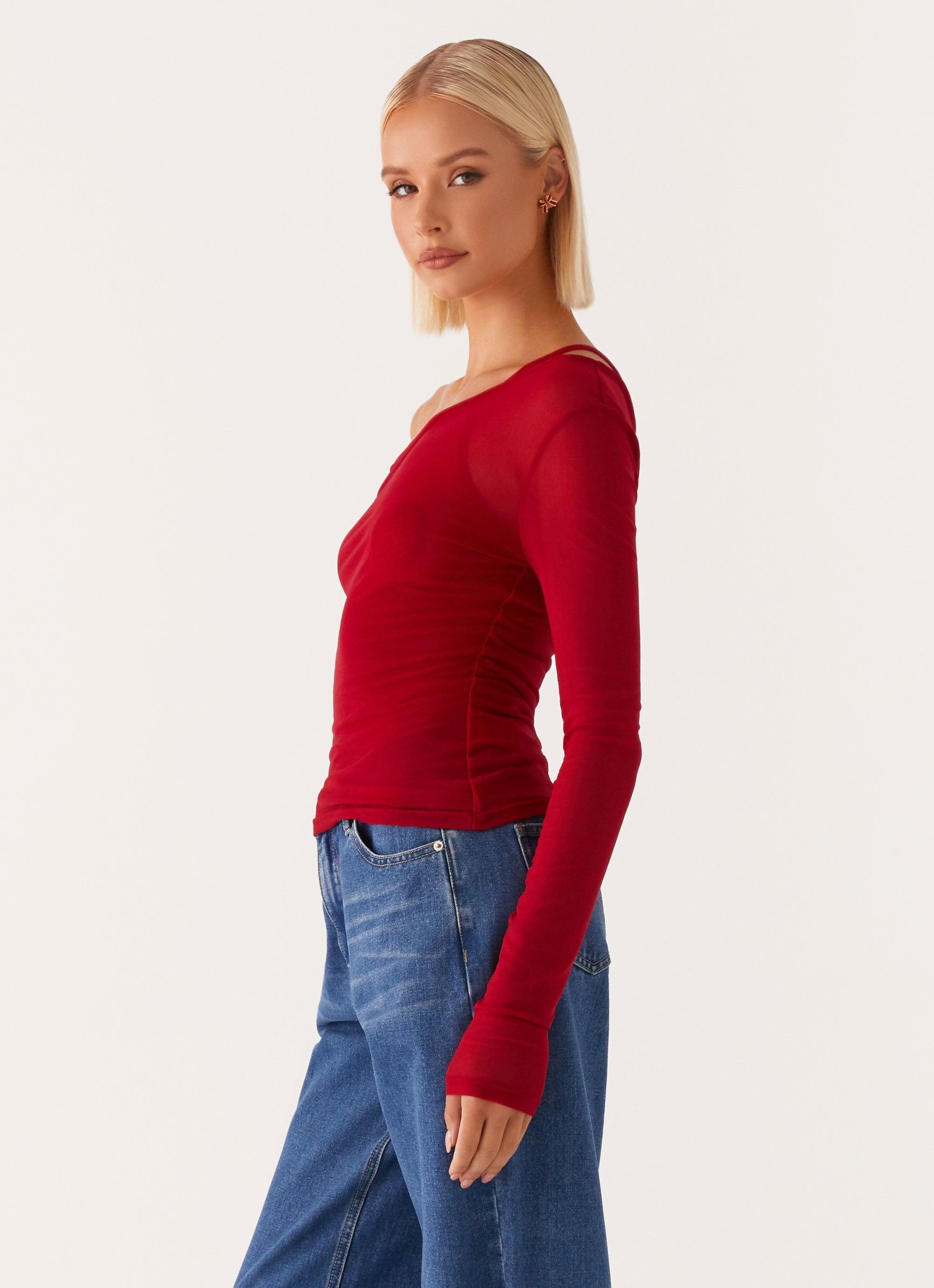 Elodie Top - Red Product Image