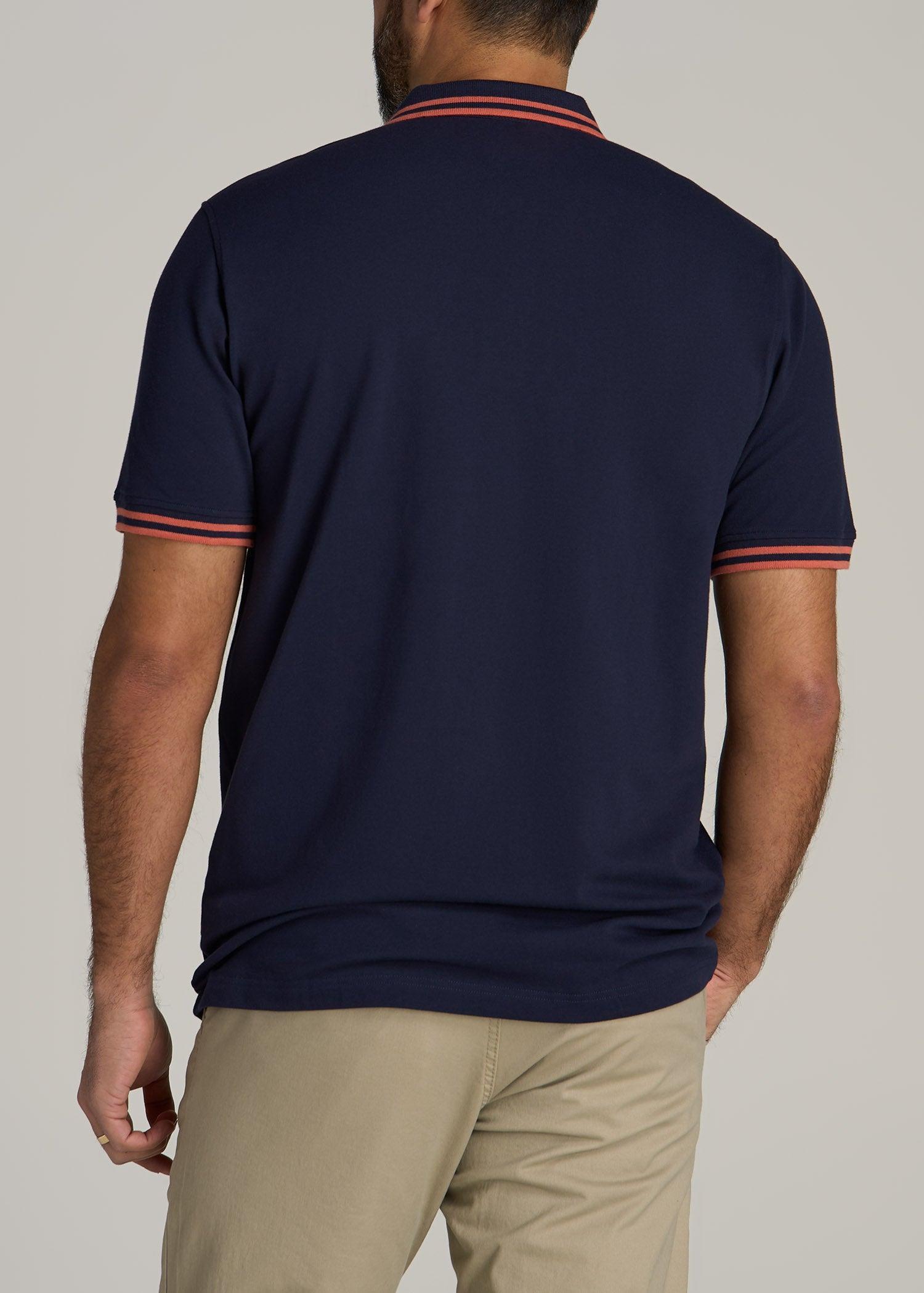 Contrast Tipped Polo Men's in Evening Blue Product Image