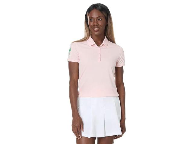 adidas Golf Ultimate365 Printed Polo Shirt (Sandy ) Women's Clothing Product Image