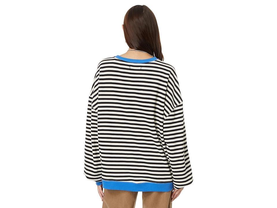 Classic Striped Oversized Crewneck by Free People Product Image