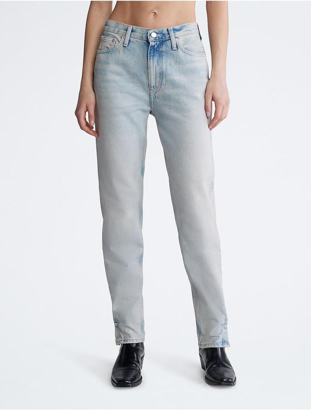 Calvin Klein Womens Mom Fit Jeans - Blue - 25 Product Image