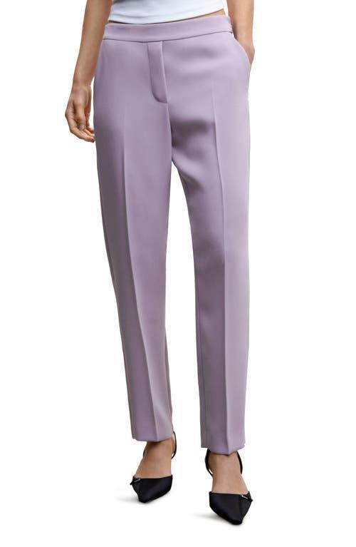 MANGO Relaxed Fit Straight Leg Trousers Product Image