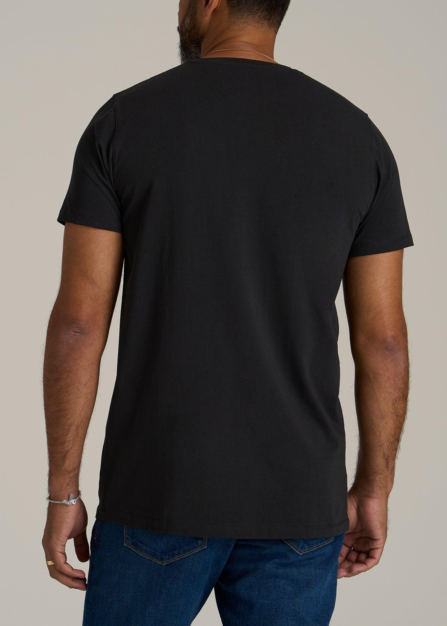 Logo Tee for Tall Men in Black Male Product Image