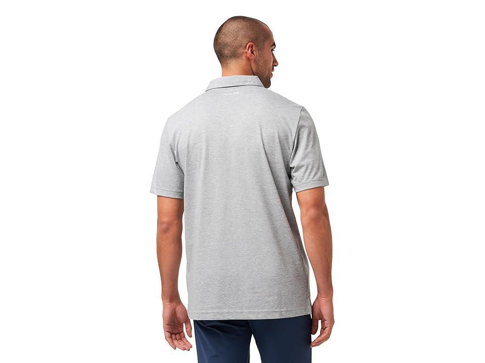 TravisMathew Atlanta Braves The Zinna Polo (Heather Grey) Men's Short Sleeve Knit Product Image