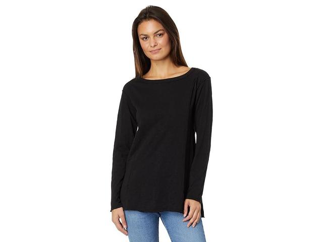 Mod-o-doc Mod-o-doc Long Sleeve Open Neck Seamed Tunic Women's Clothing Product Image