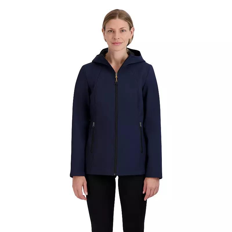 Womens Halitech Fleece Lined Soft Shell Jacket Blue Product Image