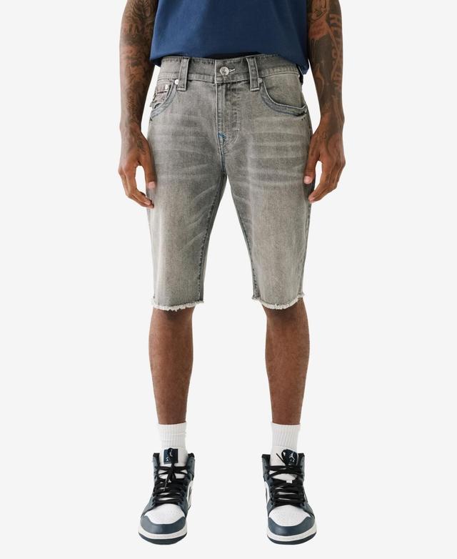 True Religion Brand Jeans Rocco Frayed Skinny Denim Shorts Product Image