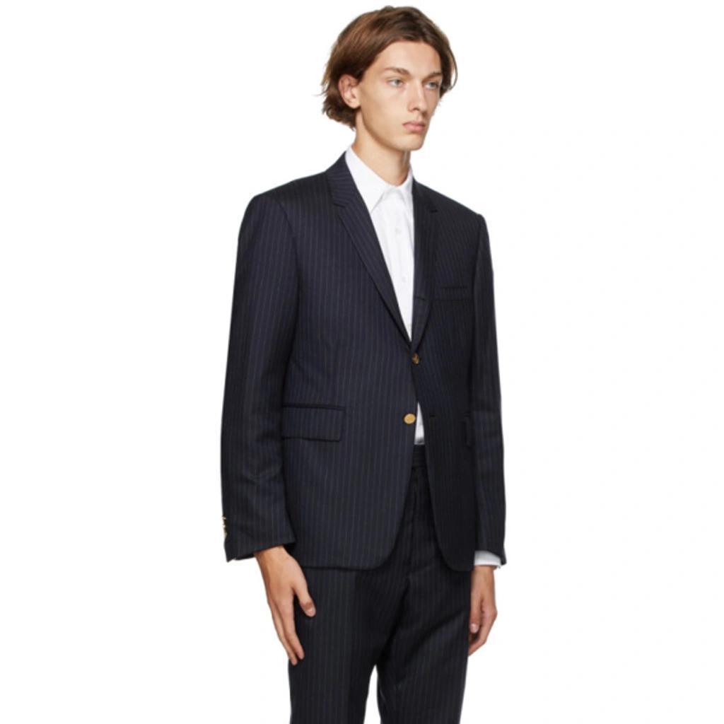 Navy Stripe Classic Blazer In 415 Navy Product Image