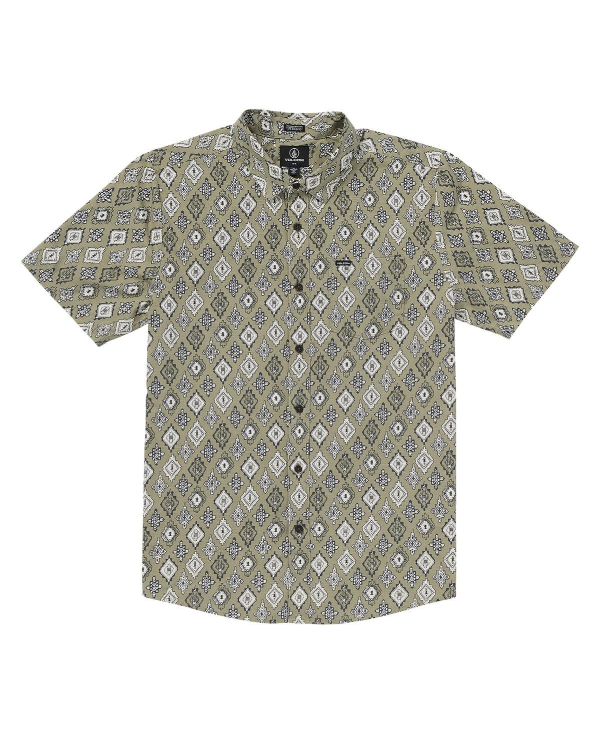 Volcom Mens Scaler Stone Woven Short Sleeve Shirt Product Image