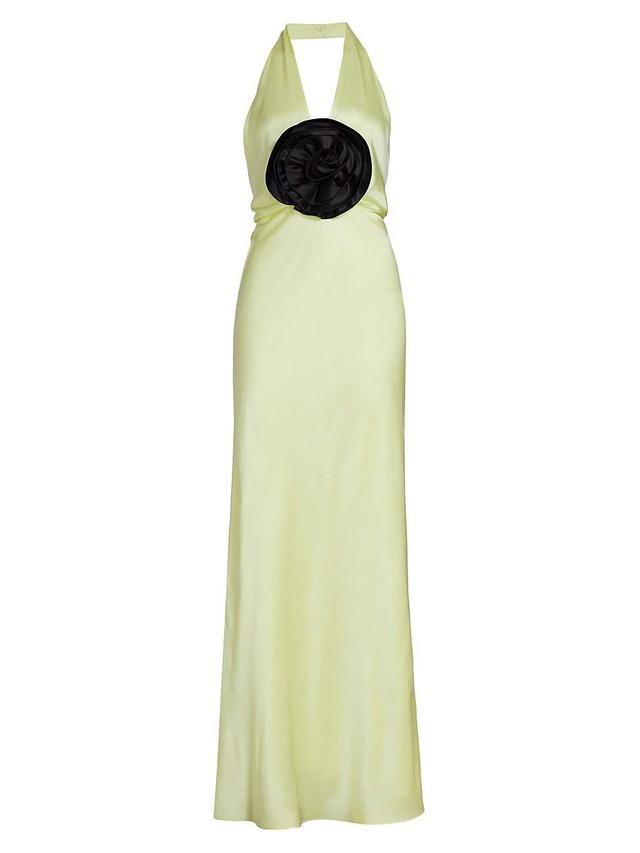 Womens Grayson Rose Silk Charmeuse Halter Gown Product Image