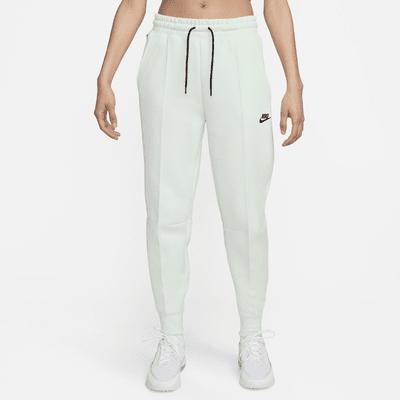 Nike Womens Nike NSW Tech Fleece MR Joggers - Womens Barely Green/Black Product Image