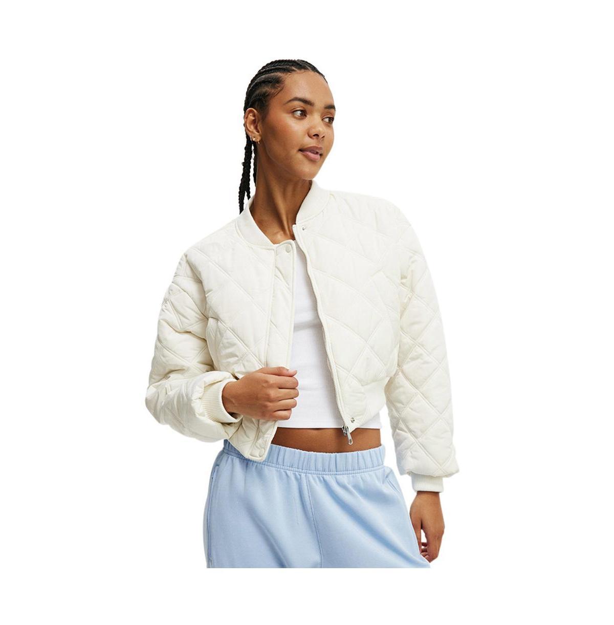 Cotton On Womens Quilted Rib Bomber Jacket Product Image