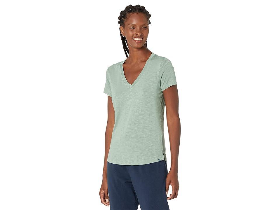 tasc Performance Nola V-Neck Tee (Sage) Women's Clothing Product Image