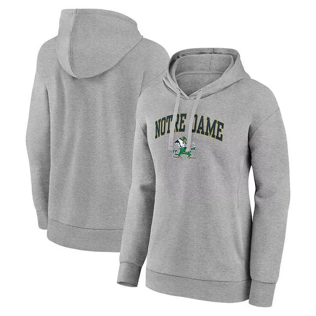 Womens Fanatics Branded Heather Gray Notre Dame Fighting Irish Evergreen Campus Pullover Hoodie Product Image