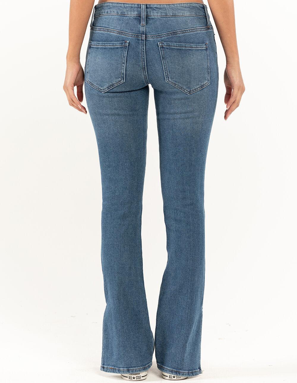 RSQ Womens Side Slit Flare Comfort Jeans Product Image