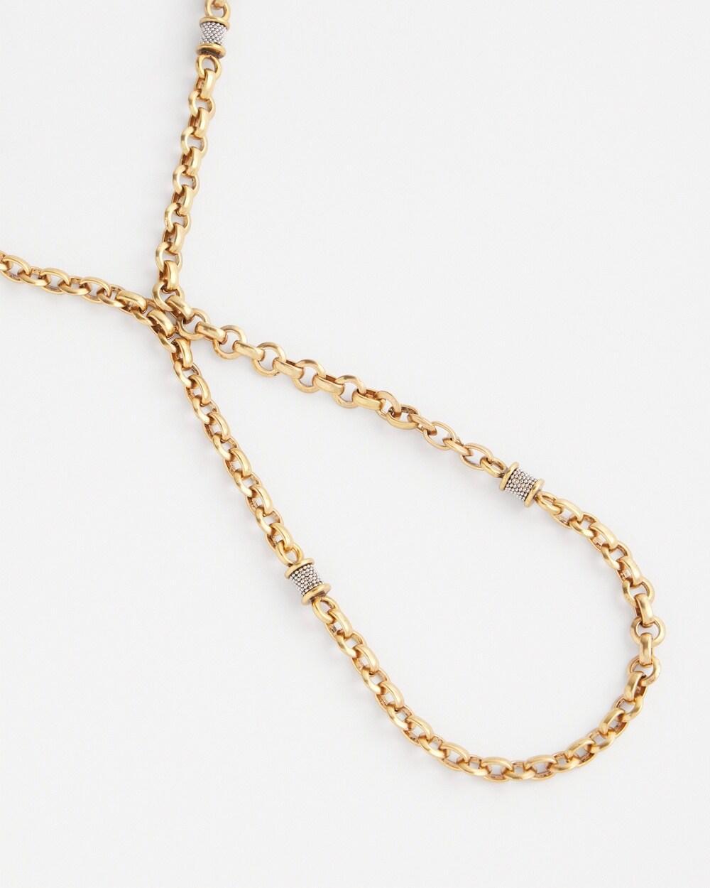 Pavé Barrel Link Necklace Product Image