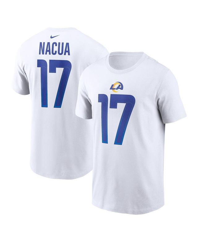 Mens Nike Puka Nacua White Los Angeles Rams Player Name and Number T-shirt Product Image