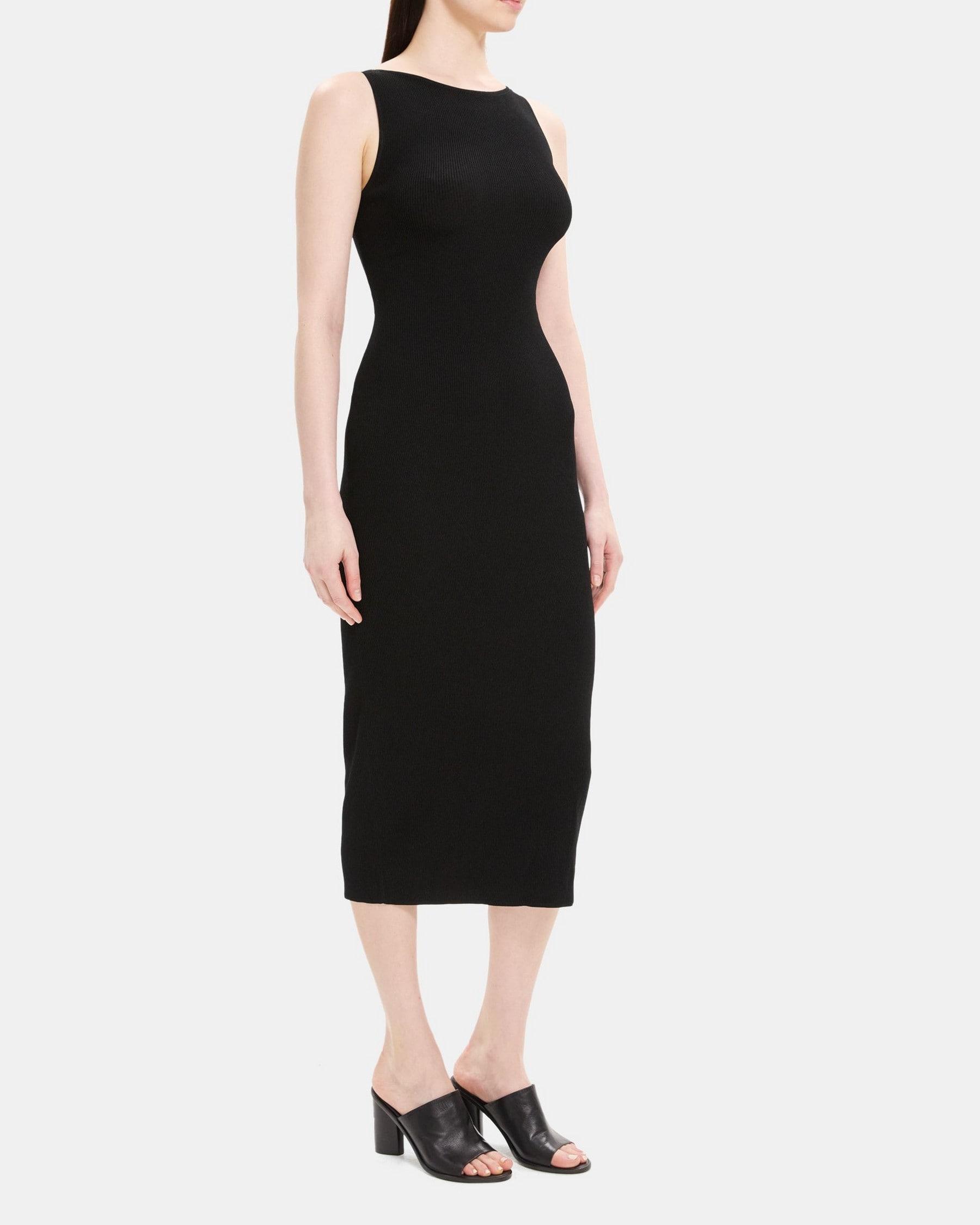 Twisted Back Dress in Crepe Knit Product Image