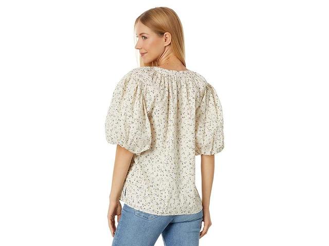 Vince Camuto Floral Print Puff Sleeve Blouse Product Image