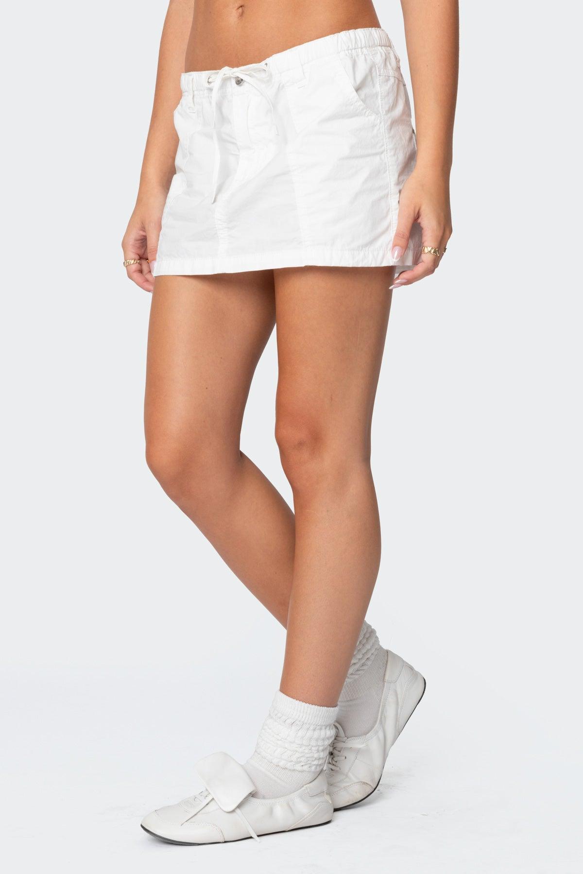 Crinkle Cargo Mini Skirt Product Image