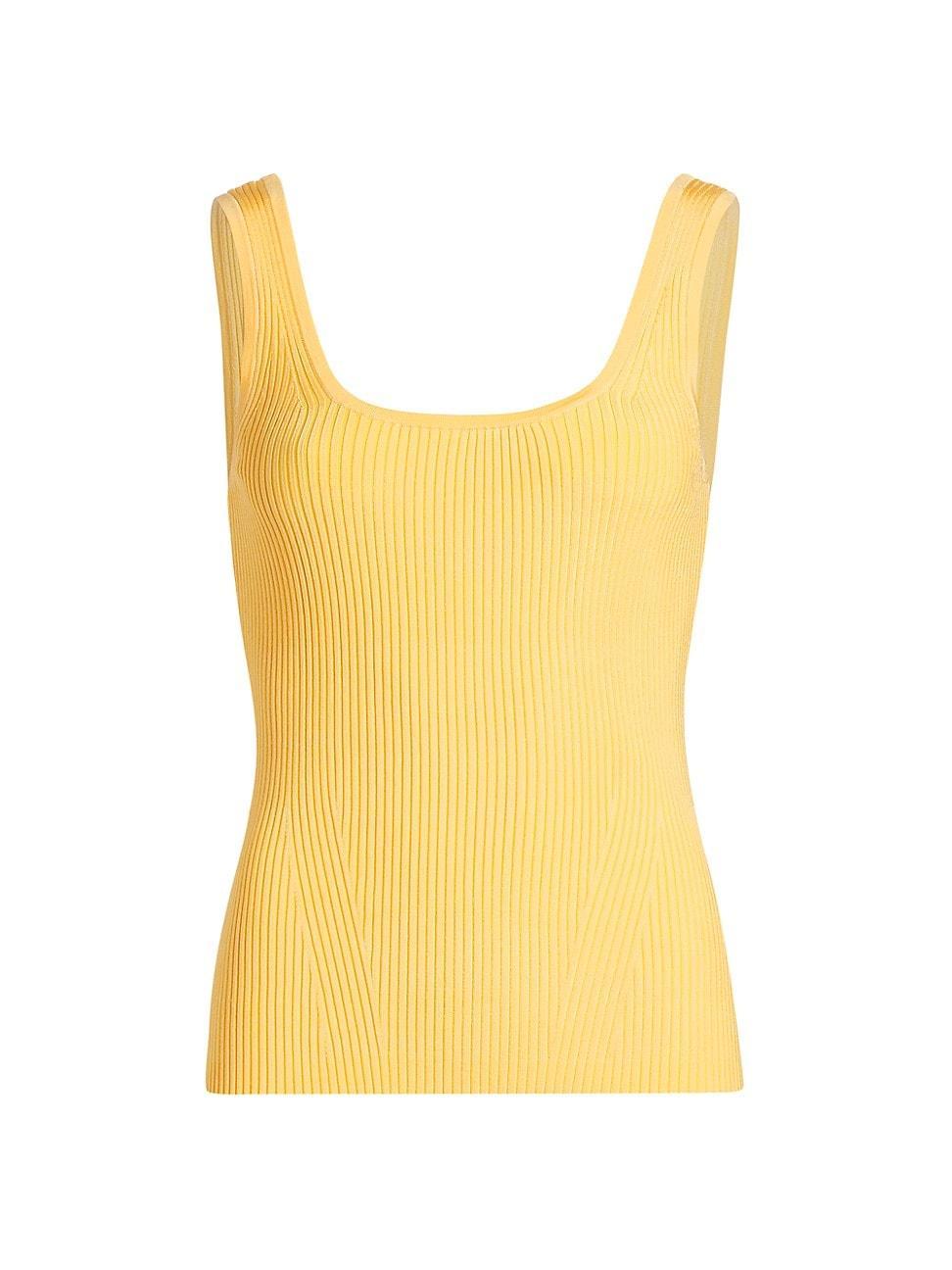 Womens Scoopneck Rib-Knit Tank Product Image