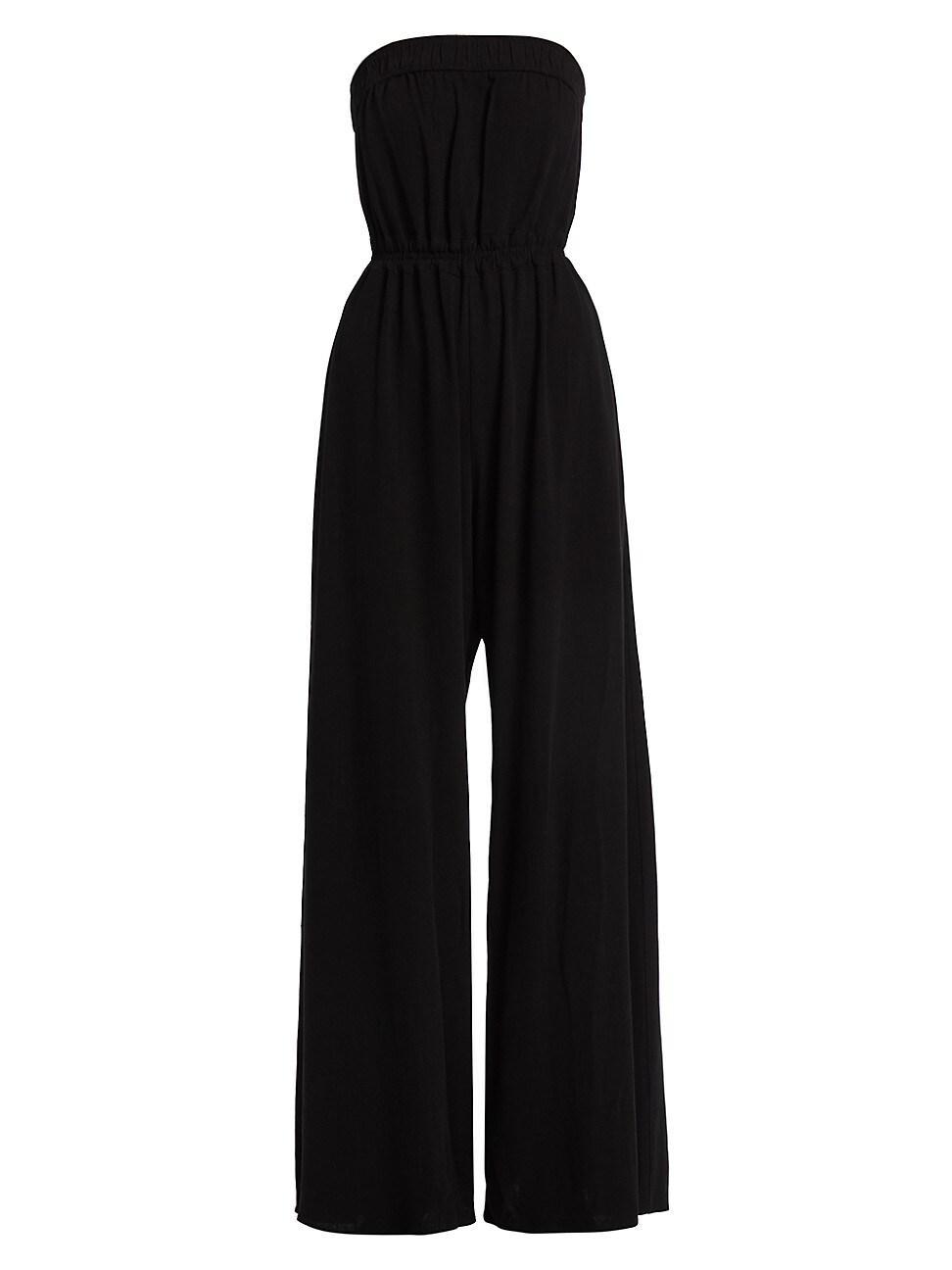 Womens Queen Linen-Blend Strapless Jumpsuit product image