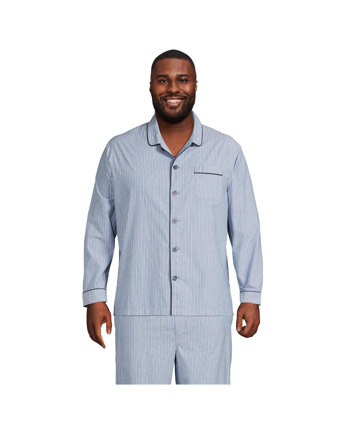 Big & Tall Lands End Broadcloth Pajama Sleep Shirt, Mens Product Image