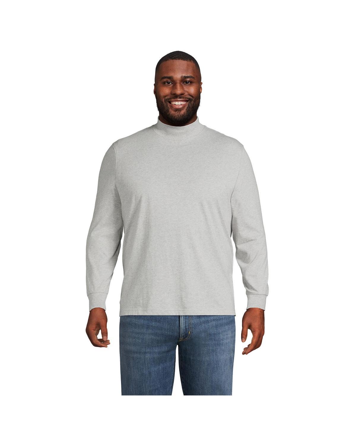 Big & Tall Lands End Super-T Classic-Fit Mock Turtleneck, Mens Product Image