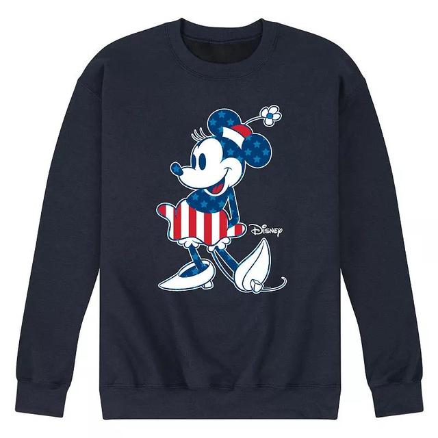 Disneys Minnie Mouse Mens Flag Fleece Sweatshirt Product Image