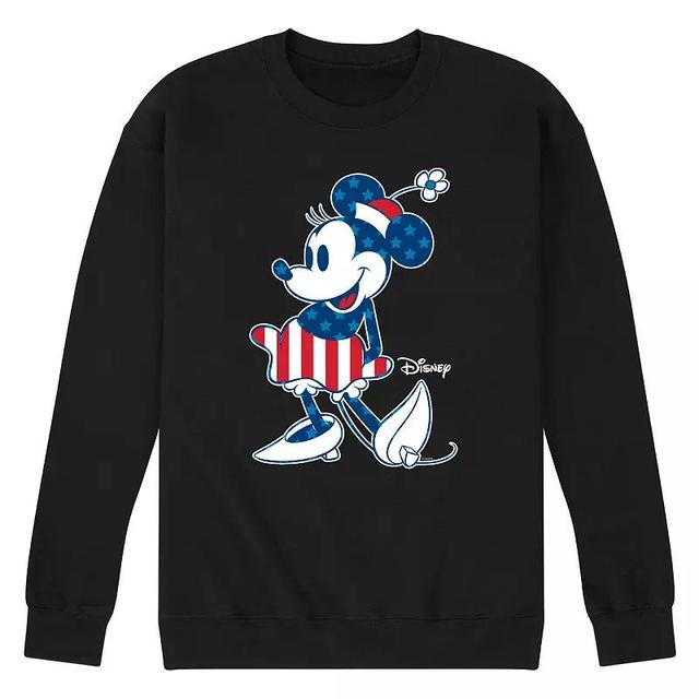 Disneys Minnie Mouse Mens Flag Fleece Sweatshirt Product Image