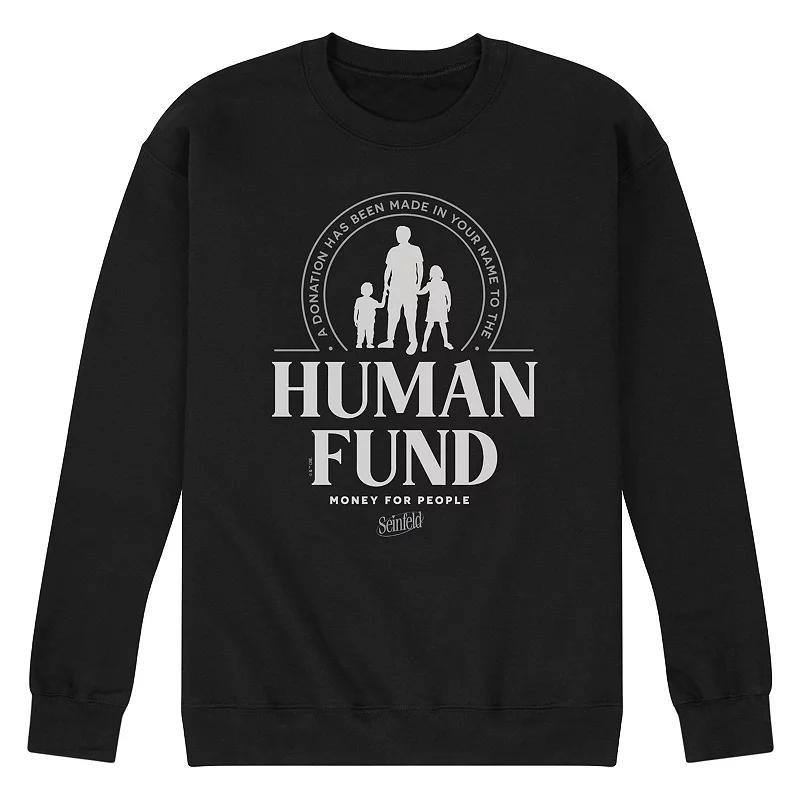 Mens Seinfeld The Human Fund Fleece Sweatshirt Blue Product Image