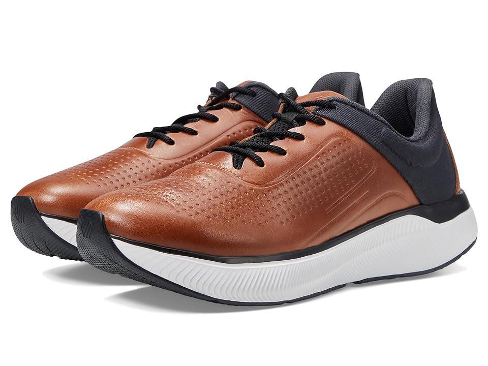 Johnston & Murphy Mens Miles U-Throat Leather Lace-Up Sneakers Product Image