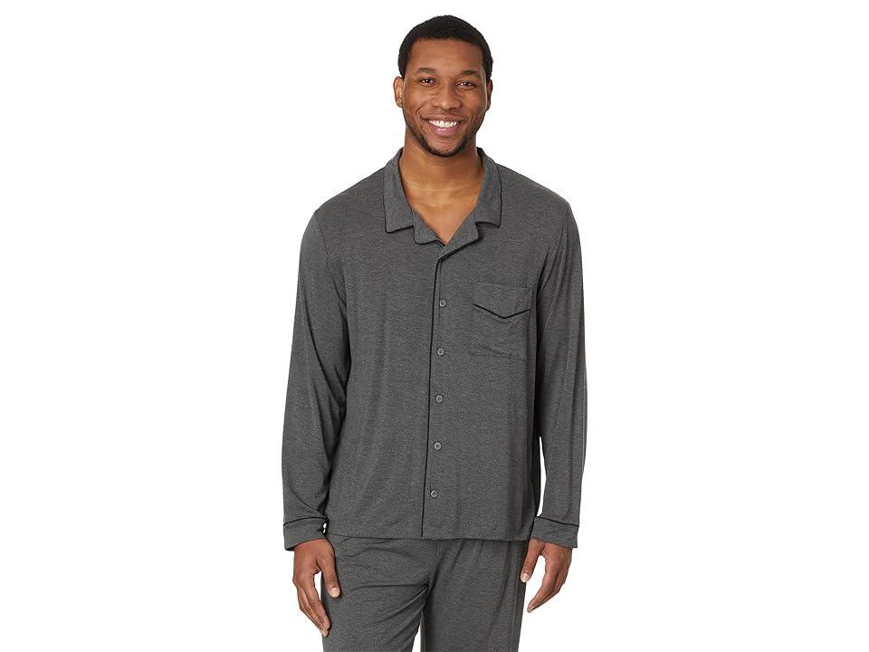 MeUndies Long Sleeve Modal PJ Set (Heather Charcoal) Men's Pajama Sets Product Image