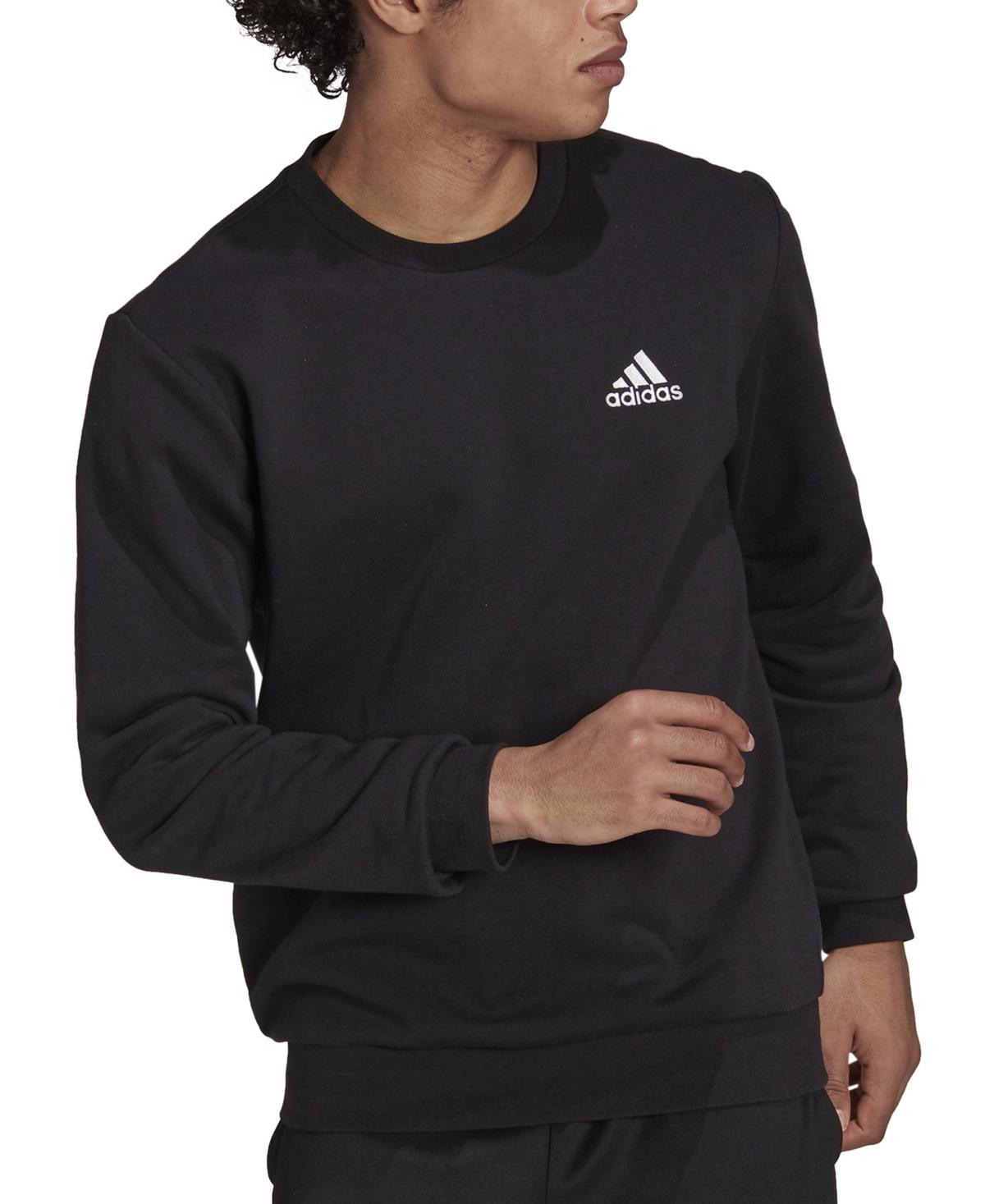 Mens adidas Feel Cozy Fleece Sweatshirt Dark Green Product Image