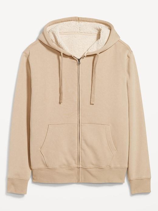 Sherpa-Lined Zip Hoodie Product Image