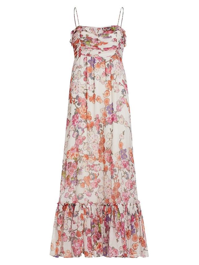 Womens Floral Single-Tiered Maxi Dress Product Image