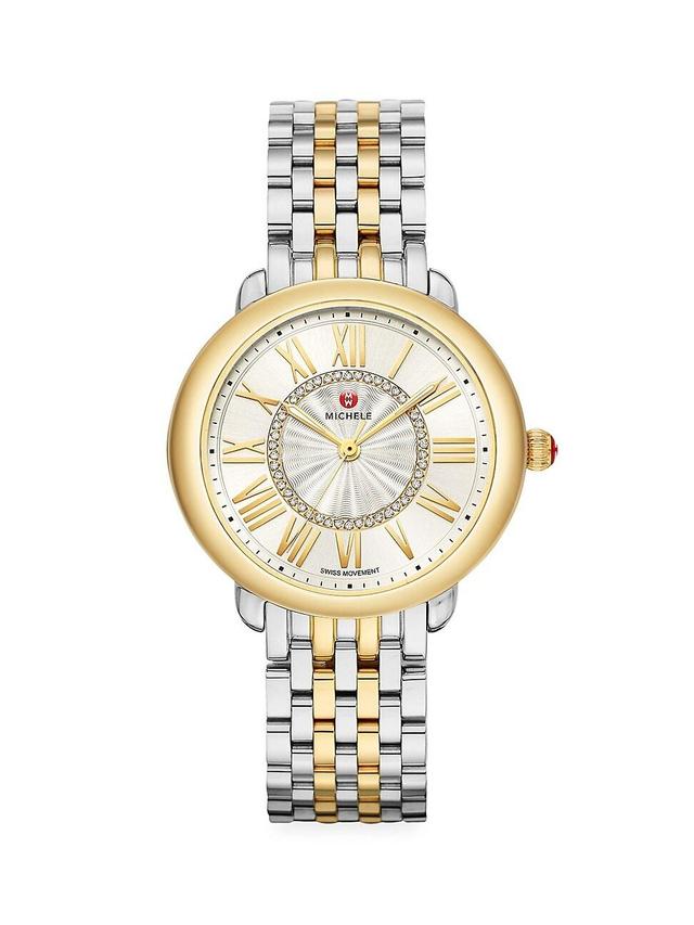 Womens Serein Mid Two-Tone Diamond Bracelet Watch Product Image