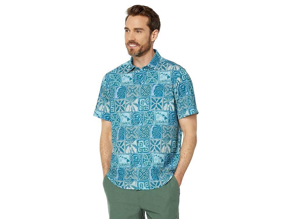 Tommy Bahama Bahama Coast Palm Tiles (Blue Allure) Men's Clothing Product Image