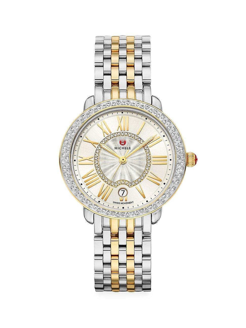 Womens Serin Mid Two-Tone Diamond Bracelet Watch Product Image