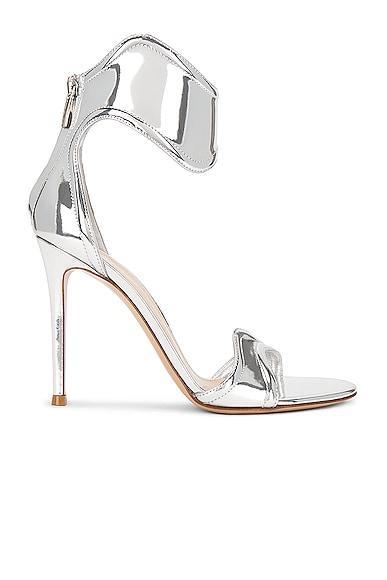 Gianvito Rossi Metal Sandal in Silver - Metallic Silver. Size 40 (also in ). Product Image