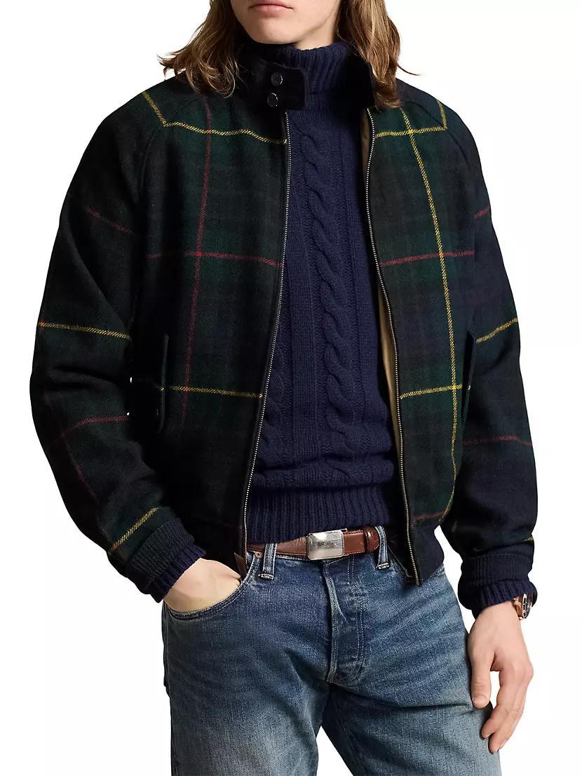 Plaid Wool Twill Jacket Product Image