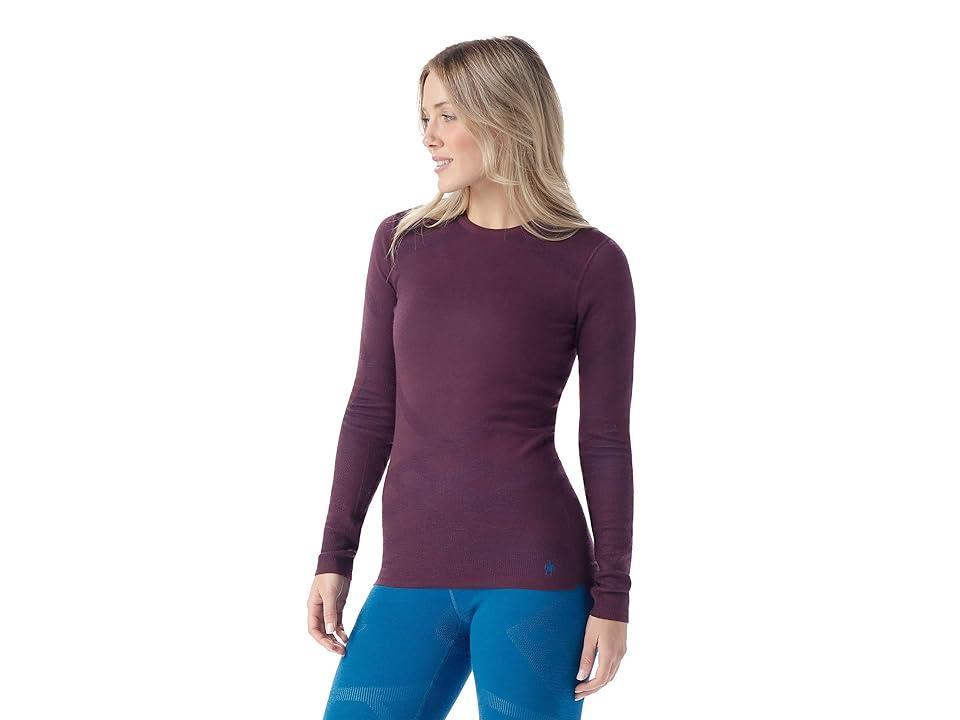 Smartwool Intraknit Thermal Merino Base Layer Crew (Eggplant-Nival Blue) Women's Clothing Product Image