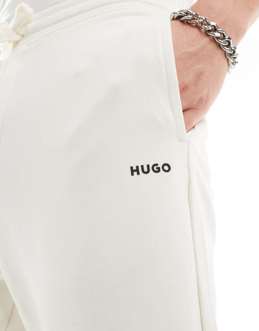 HUGO RED sweatpants in white Product Image