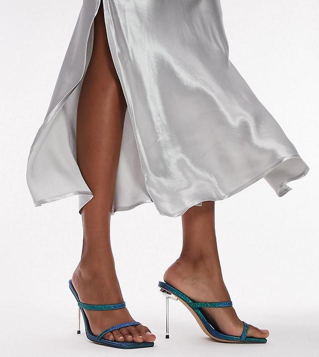 Topshop Wide Fit Sophie strappy heeled mule Product Image