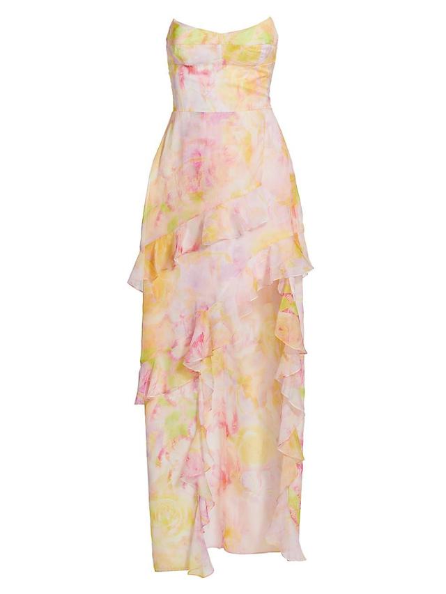 Womens Magnolia Floral Strapless Maxi Dress Product Image